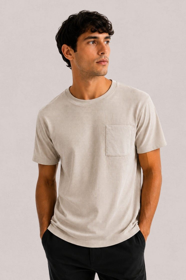 Camiseta algodón Nomad beige
