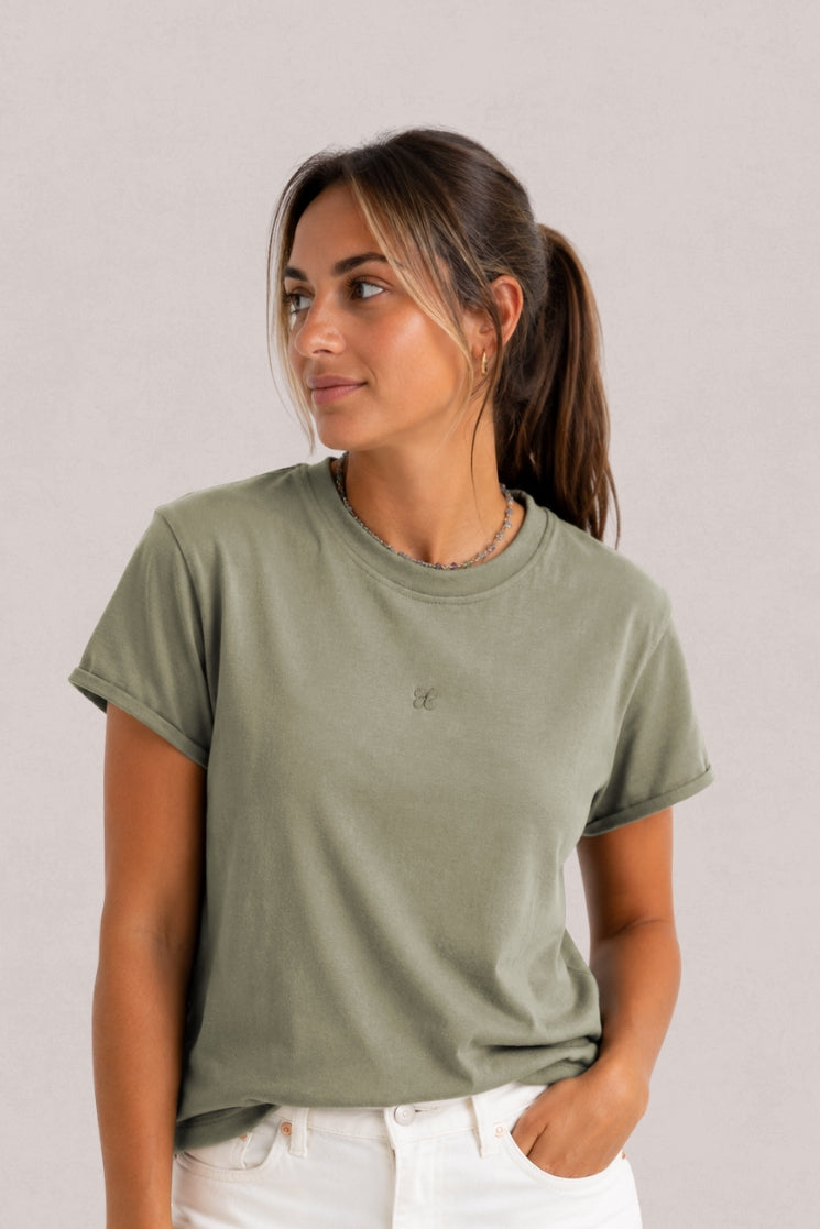 Camiseta algodón Dune verde
