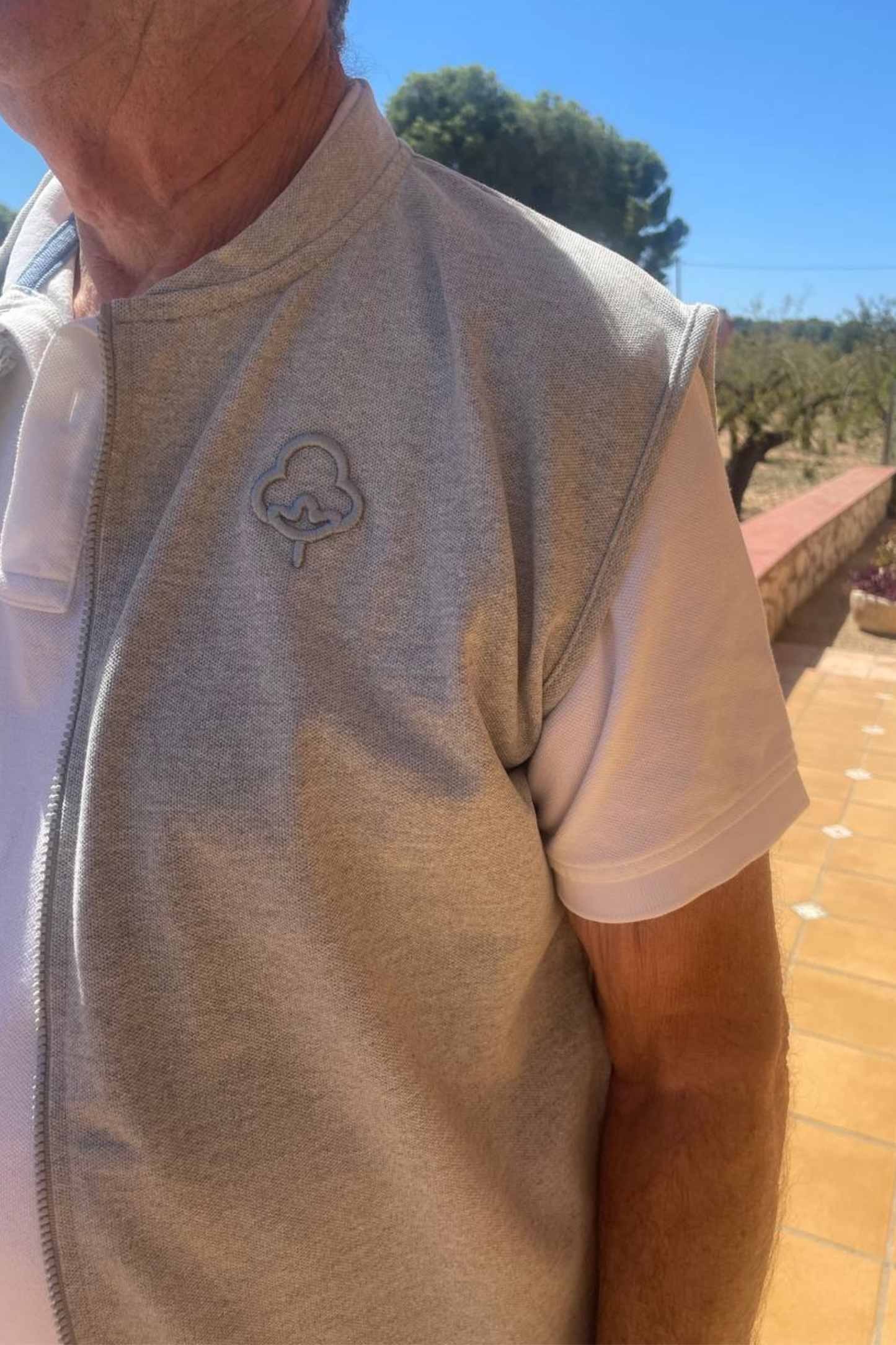 Chaleco piqué Gris