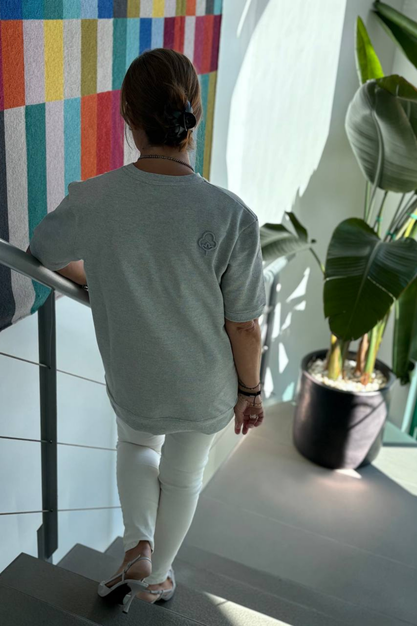Camiseta piqué Gris