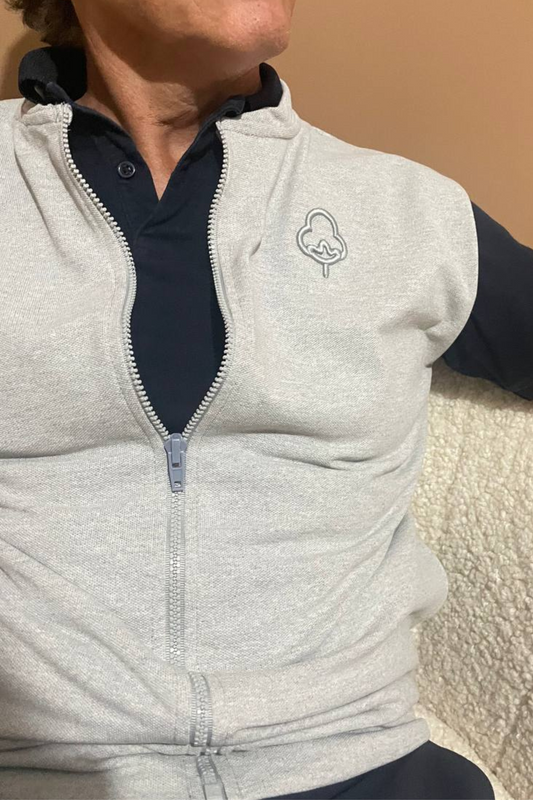 Chaleco piqué Gris