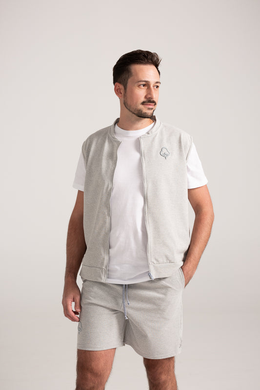 Chaleco piqué Gris